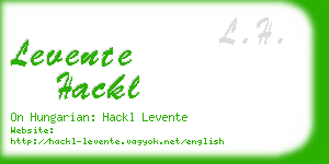 levente hackl business card